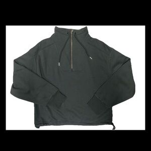 DSG Womens Soft Black 1/4 Zip Fleece Sweatshirt